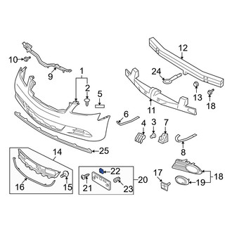 Infiniti OE - Front Lower License Plate Bracket Nut