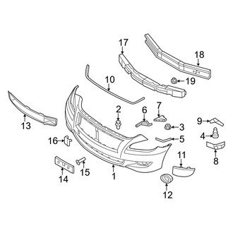 Infiniti OE - Front Bumper (With Sport Package), (3.7L / 5.6L)
