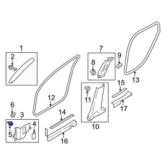 Infiniti OE - Trunk Trim Panel Clip