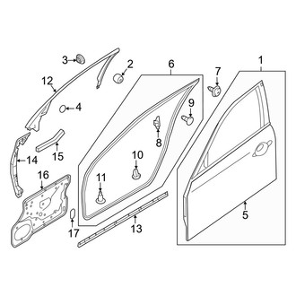 Infiniti OE - Front Door - Door & Components