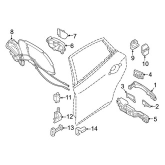 Infiniti OE - Rear Door - Lock & Hardware (3.7L / 5.6L)