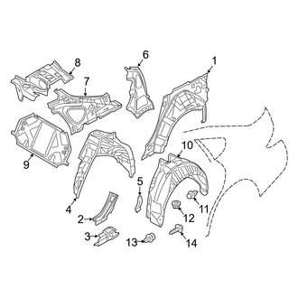 Infiniti OE - Quarter Panel - Inner Structure