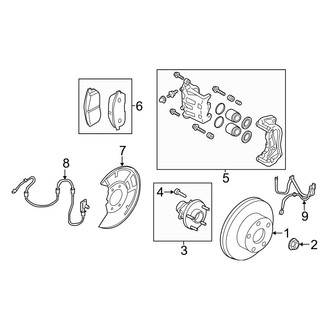 Infiniti OE - Front Suspension - Brake Components (W/O Sport Brakes), (AWD)
