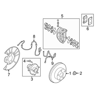 Infiniti OE - Front Suspension - Brake Components (With Sport Brakes), (3.7 / 5.6 AWD)