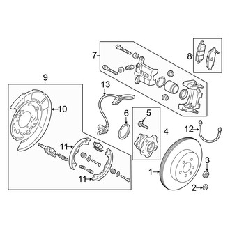 Infiniti OE - Rear Suspension - Brake Components (Brakes)