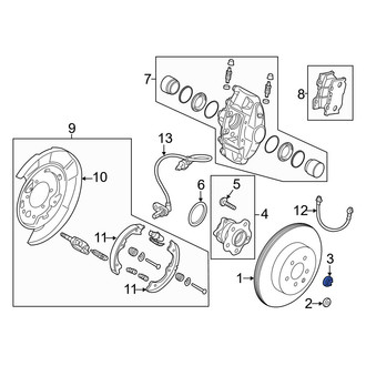 Infiniti OE - Rear Axle Nut