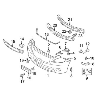 Infiniti OE - Front Bumper & Grille - Bumper & Components