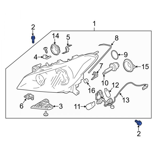 Headlight Mounting Bolt