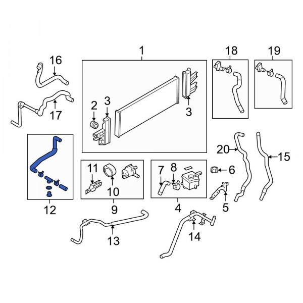 Drive Motor Inverter Radiator Hose