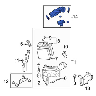 Infiniti OE - Rear Left Engine Air Intake Hose