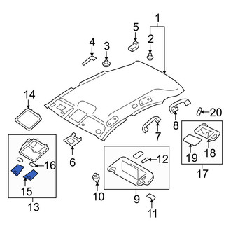 Infiniti OE - Left Map Light Lens