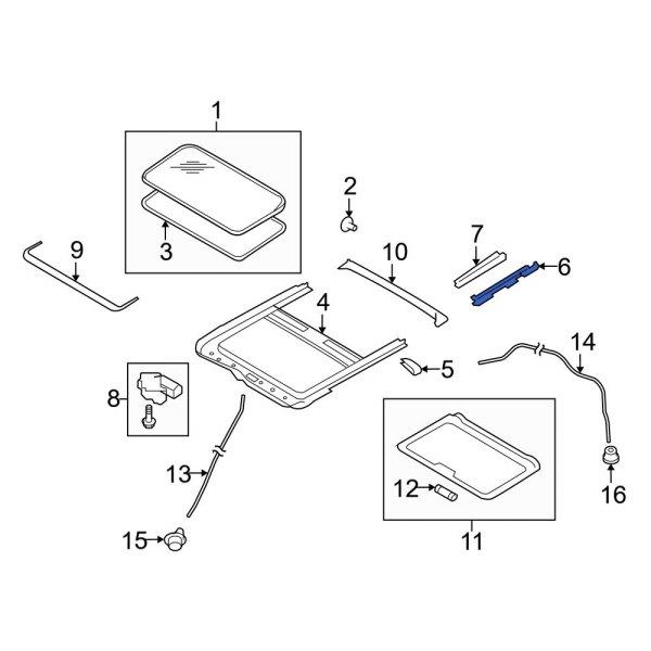 Sunroof Guide Jaw