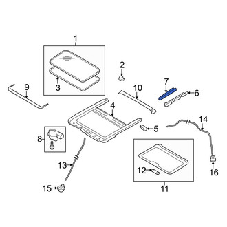 Infiniti OE - Right Sunroof Opening Trim