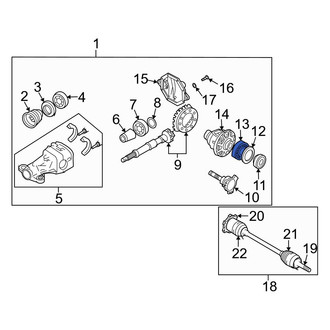 Infiniti OE - Rear Differential Carrier Bearing