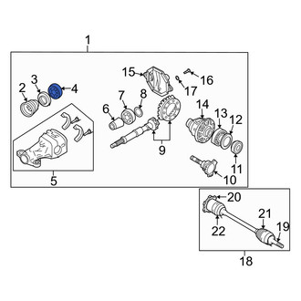 Infiniti OE - Rear Outer Differential Pinion Bearing