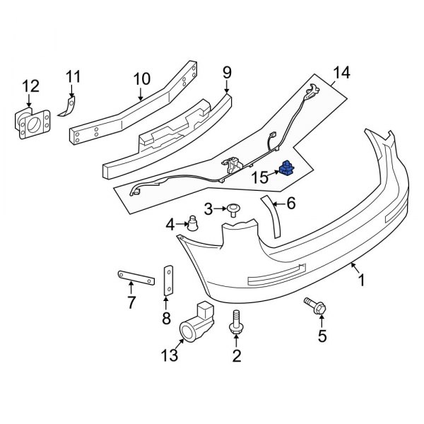 Parking Aid System Wiring Harness Clip