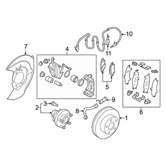 Infiniti OE - Front Suspension - Brake Components (RWD)