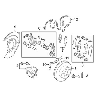 Infiniti OE - Front Suspension - Brake Components (AWD)