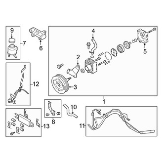 Infiniti OE - Steering Gear & Linkage - Pump & Hoses (AWD)
