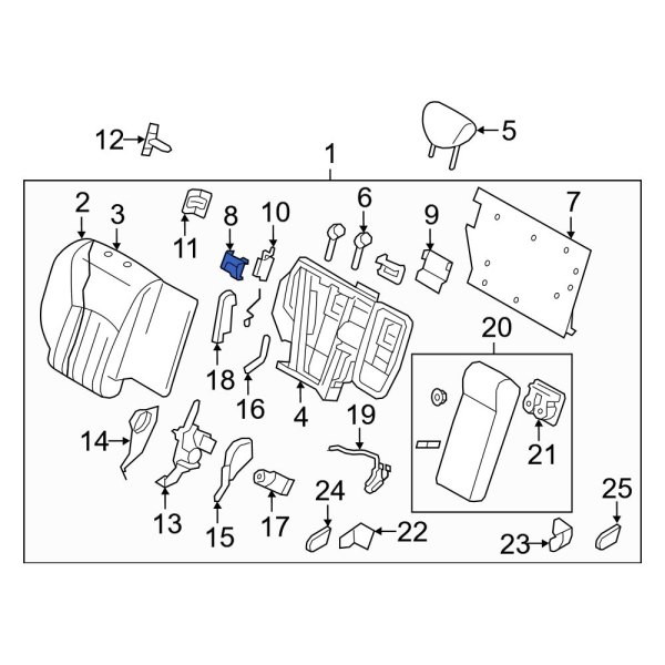 Child Restraint Anchor Plate Bezel