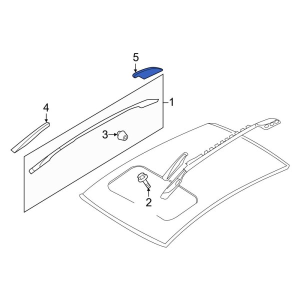 Roof Luggage Carrier Side Rail Cap