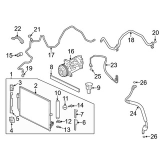 Infiniti OE - Air Conditioner & Heater - Condenser, Compressor & Lines