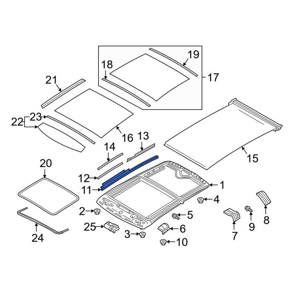 Sunroof Guide Jaw