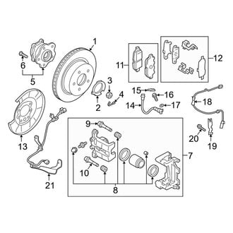 Infiniti OE - Rear Suspension - Brake Components (FWD)