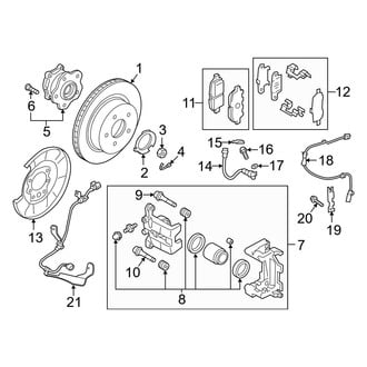 Infiniti OE - Rear Suspension - Brake Components (AWD)