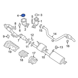 Infiniti OE - Front Rearward Catalytic Converter Gasket