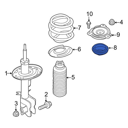 Infiniti OE 543253JA0A Front Suspension Strut Bearing