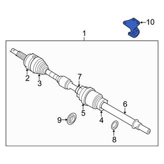 Infiniti OE - Front Right CV Axle Shaft Carrier Bearing Bracket