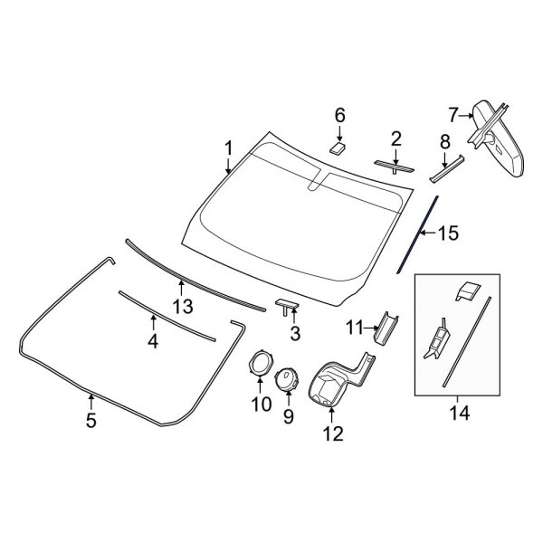 Windshield Molding Bracket