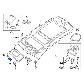 Infiniti OE - Sun Visor Cover