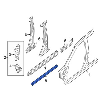 Infiniti OE - Left Lower Rocker Panel Seal