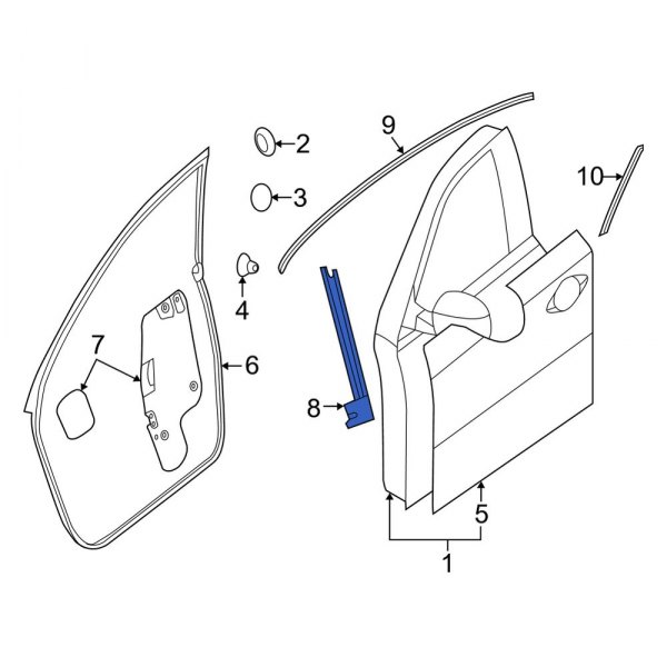 Door Window Glass Surround Channel Bracket