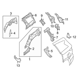 Infiniti OE - Quarter Panel - Inner Structure