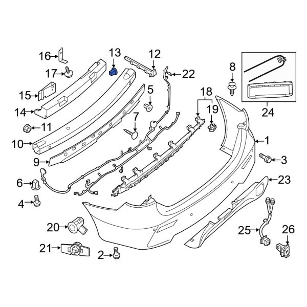 Bumper Cover Reinforcement Grommet