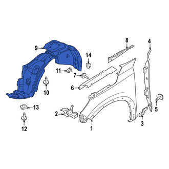 Infiniti OE - Front Left Fender Splash Shield