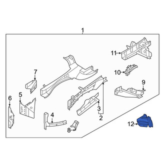 Infiniti OE - Front Left Lower Frame Side Member Reinforcement