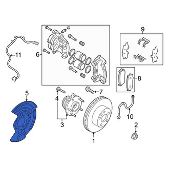 Infiniti OE - Front Left Brake Dust Shield