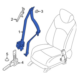 Infiniti OE - Center Seat Belt Lap and Shoulder Belt