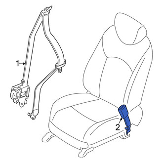 Infiniti OE - Center Right Seat Belt Receptacle