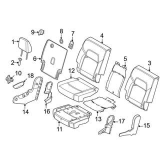 Infiniti OE - Seats & Tracks - Second Row Seats (40% Side, Cushions & Covers, W/O Captains Chairs)
