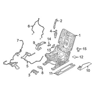 Infiniti OE - Seats & Tracks - Second Row Seats (40% Side, Frame & Components, W/O Captains Chairs)