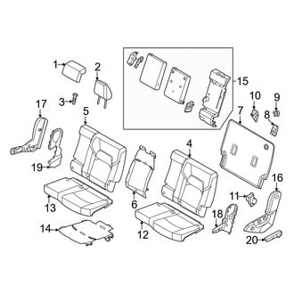 Infiniti OE - Seats & Tracks - Second Row Seats (60% Side, Cushions & Covers, W/O Captains Chairs)