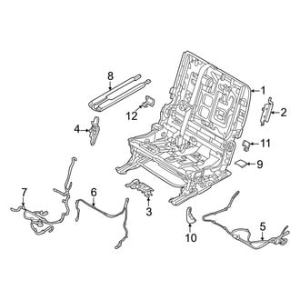 Infiniti OE - Seats & Tracks - Second Row Seats (60% Side, Frame & Components, W/O Captains Chairs)