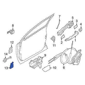 Infiniti OE - Front Left Upper Door Hinge