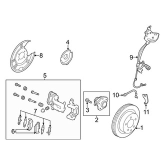 Infiniti OE - Rear Suspension - Brake Components (FWD)
