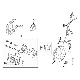 Infiniti OE - Rear Suspension - Brake Components (AWD)
